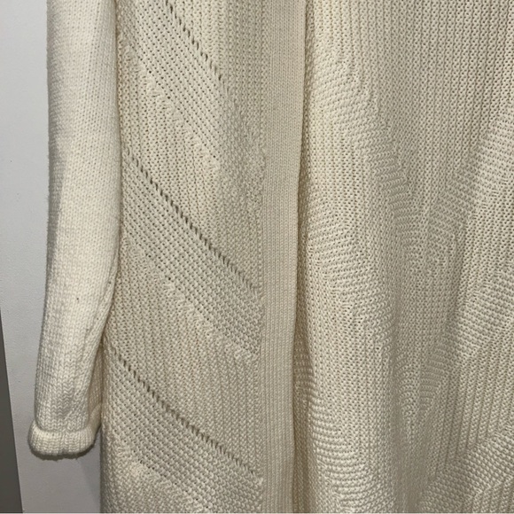 Chico’s Open Knit Duster Cardigan Women’s Medium - Picture 4 of 7